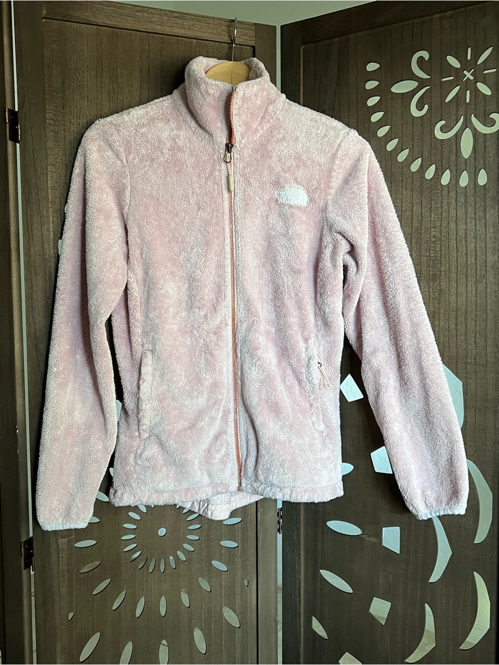 The North Face Light Pink Plush Fleece Zip Jacket
